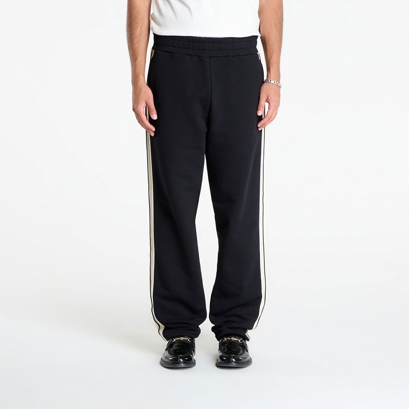 Спортни панталони Palm Angels Palm Angels Curved Logo Track Sweatpants Черно | PMCH02KF25FLE0011003