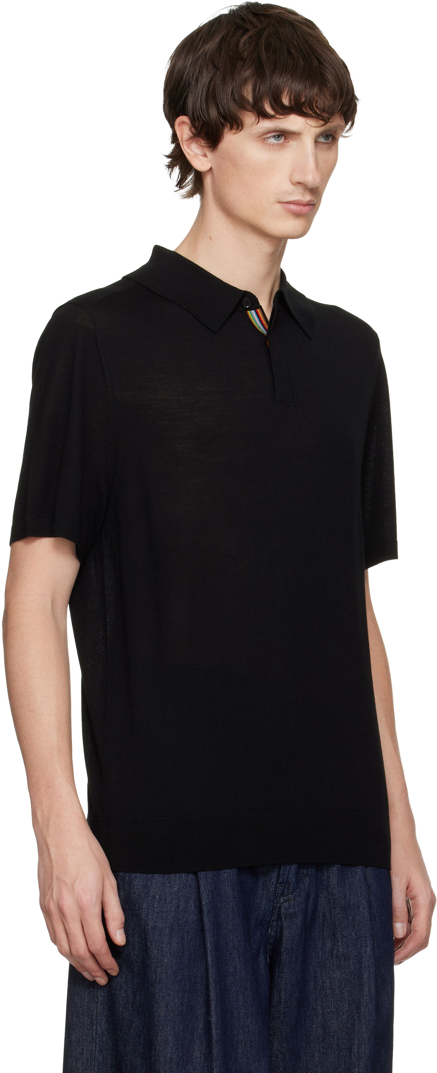 Поло тениска Paul Smith Paul Smith Merino Wool Short Sleeve Polo Черно | M1R-529Z-T02093-79, 1