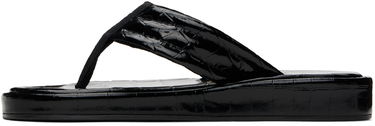 Кецове и обувки Coperni Embossed Logo Thong Platform Sandals Черно | COPSH37838, 2