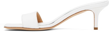 Аксесоари Aeyde Aeyde Ilvy Leather Mules Бяло | A11-HS-GAIS55TB155-SS25-1020-007, 2