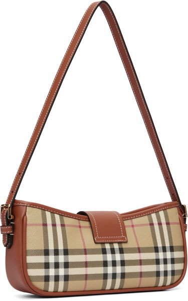 Чанта през рамо Burberry Vintage Check Canvas Sling Bag with Buckle Detail Бежово | 8109796, 2