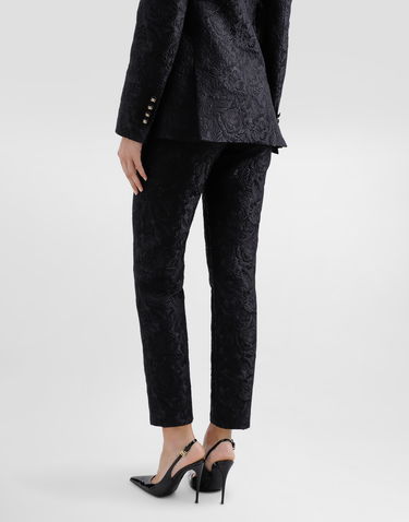 Панталони Dolce & Gabbana Dolce & Gabbana Tailored Quilted Floral Jacquard Pants Черно | FTAM2THJMQKN0000, 3