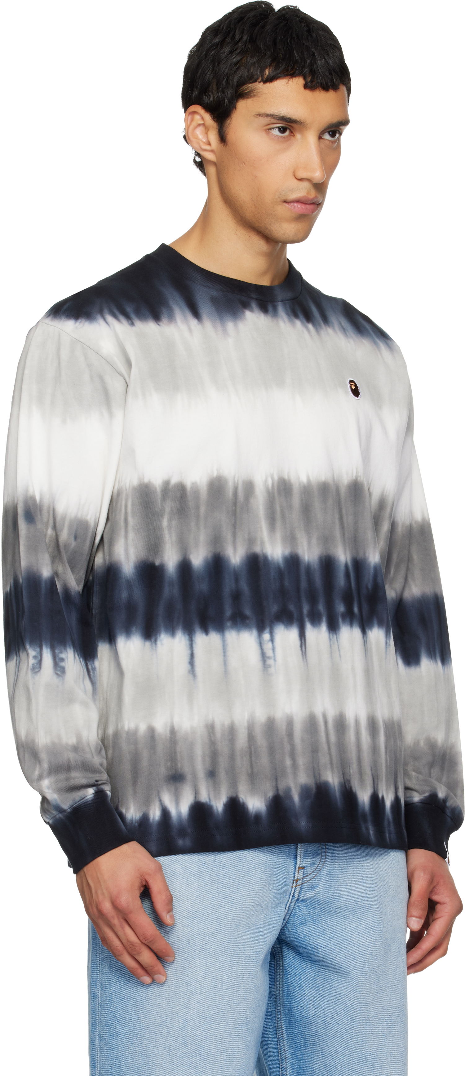 Тениска BAPE Drip Stripe LS T-Shirt Многоцветен | 001LTL801010M, 1