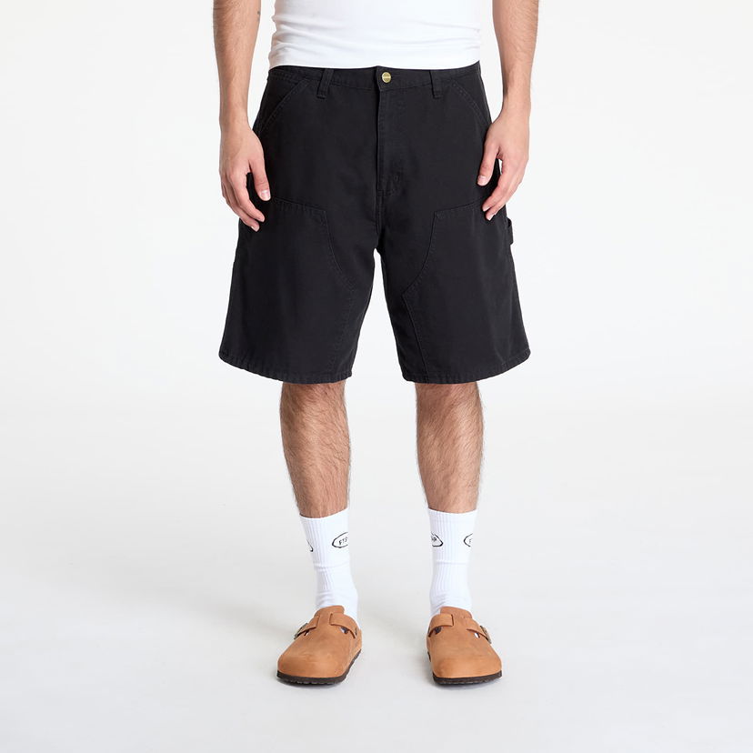 Къси панталони Carhartt WIP Double Knee Short Stone Washed Черно | I034793.8906
