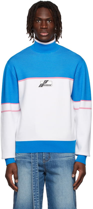 Пуловер We11done We11done Mock Neck Sweater Синьо | WD-KT1-22-617-U-BL, 0