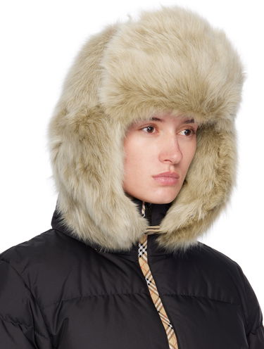 Шапка Burberry Burberry Shearling Trapper Hat Бежово | 8114666, 3