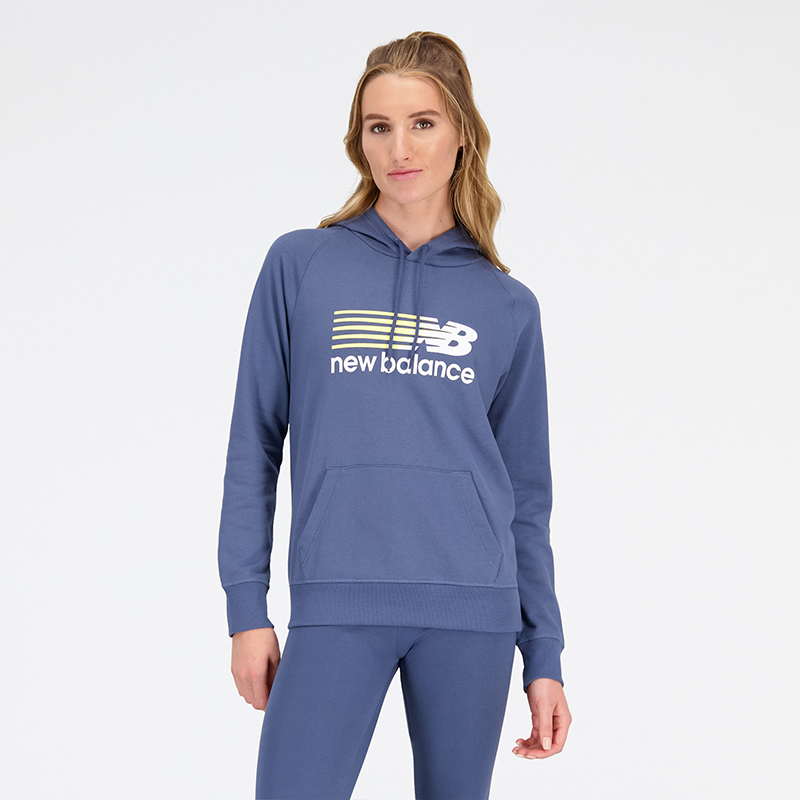 Суитчър New Balance Hoodie Синьо | WT23800VTI, 0