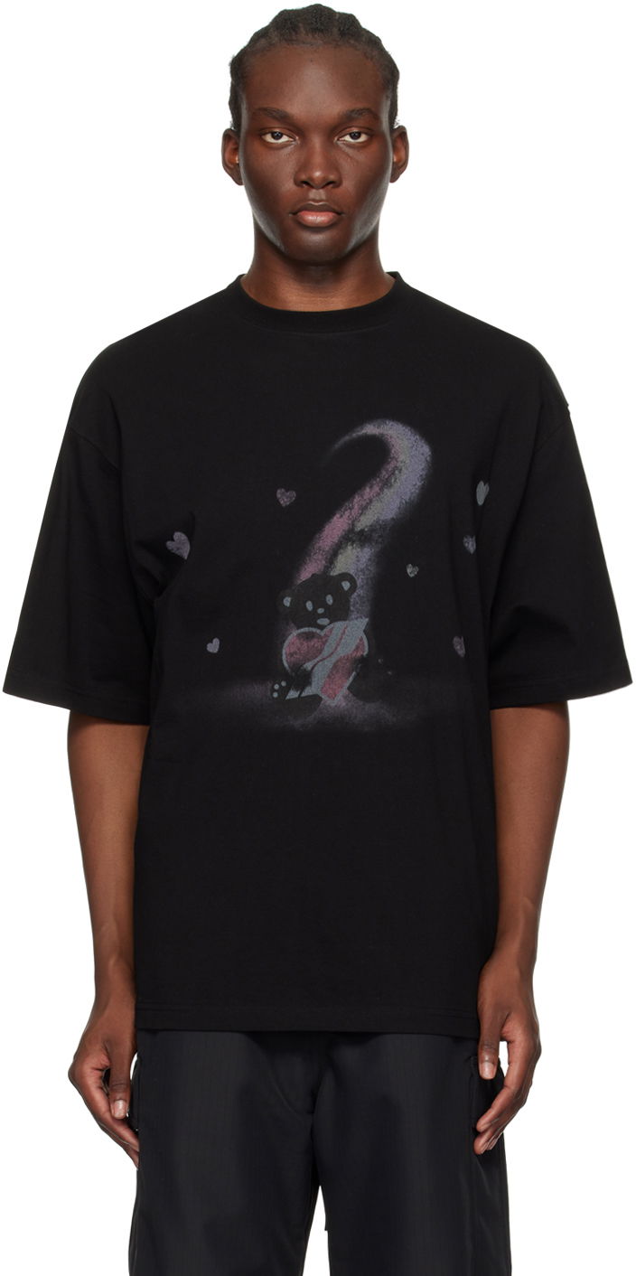 Тениска We11done We11done Teddy Bear Graphic T-Shirt Черно | WD-TT1-23-730-U-BK, 0