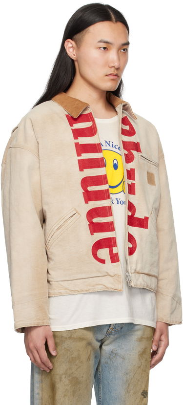 Яке Rhude Rhude Logo Workwear Jacket Бежово | RHSS25JA01456, 1
