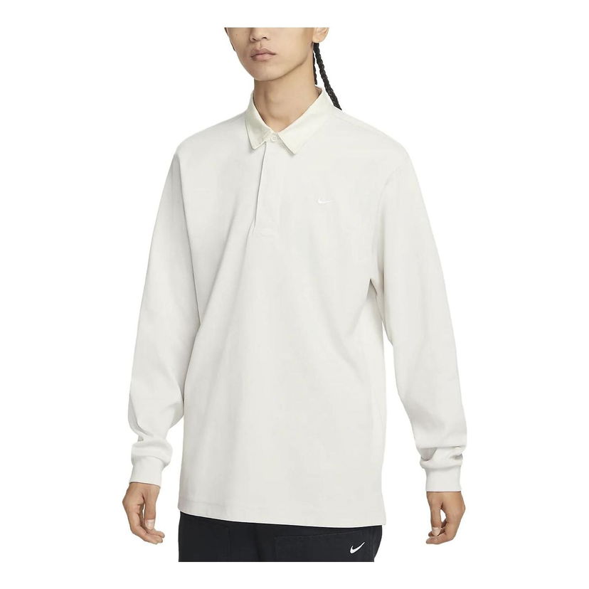 Поло тениска Nike Swoosh Rugby Top Бяло | DQ5222-030