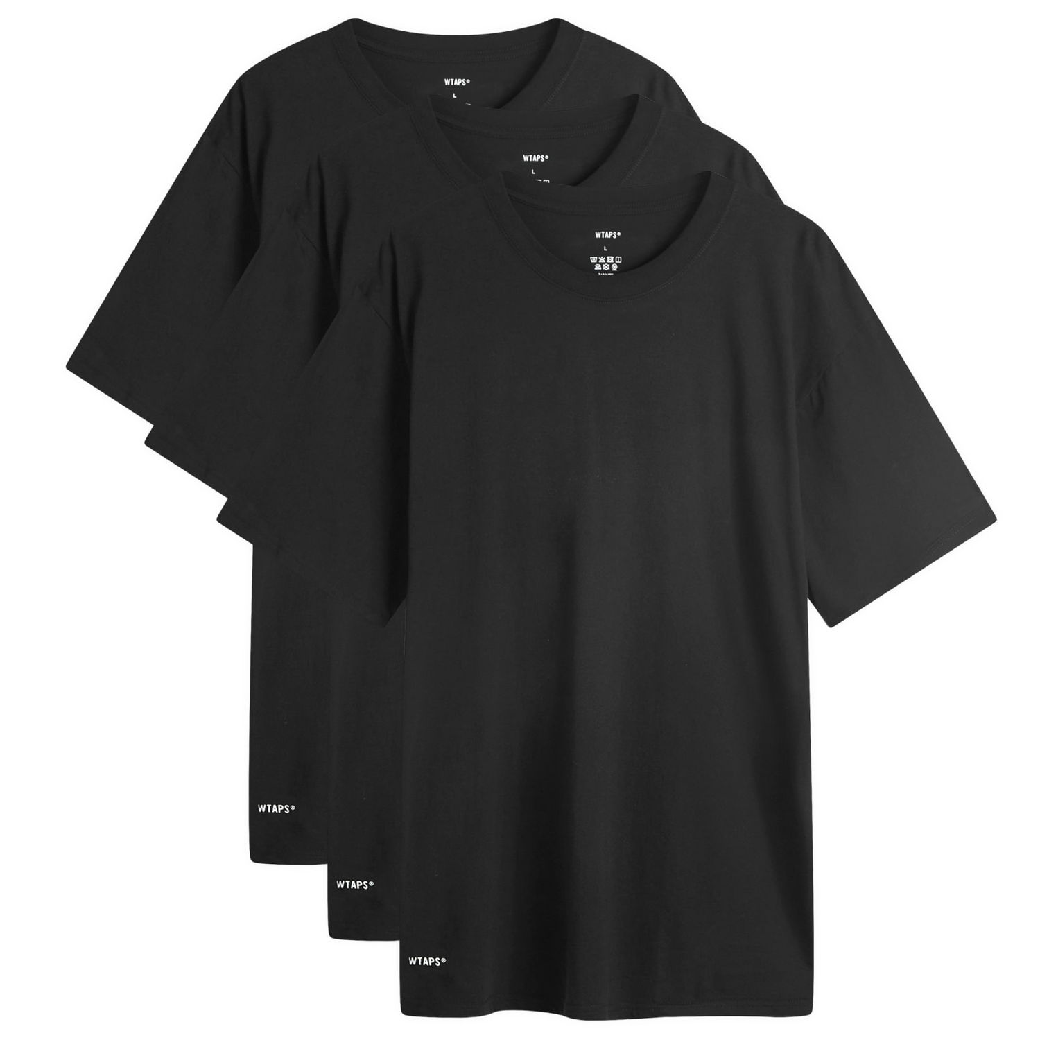 Тениска WTAPS 3-Pack T-Shirt Black Черно | 242MYDT-UWM01-BLK, 0
