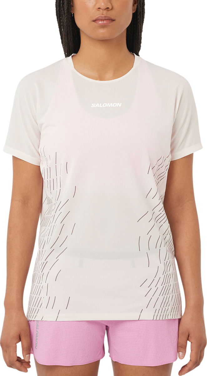Тениска Salomon Salomon Sense Aero Graphic Short Sleeve T-Shirt Бяло | lc2698900, 0
