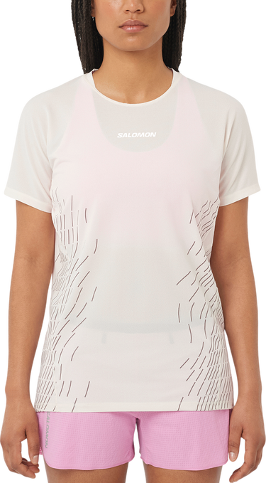 Тениска Salomon Salomon Sense Aero Graphic Short Sleeve T-Shirt Бяло | lc2698900, 0