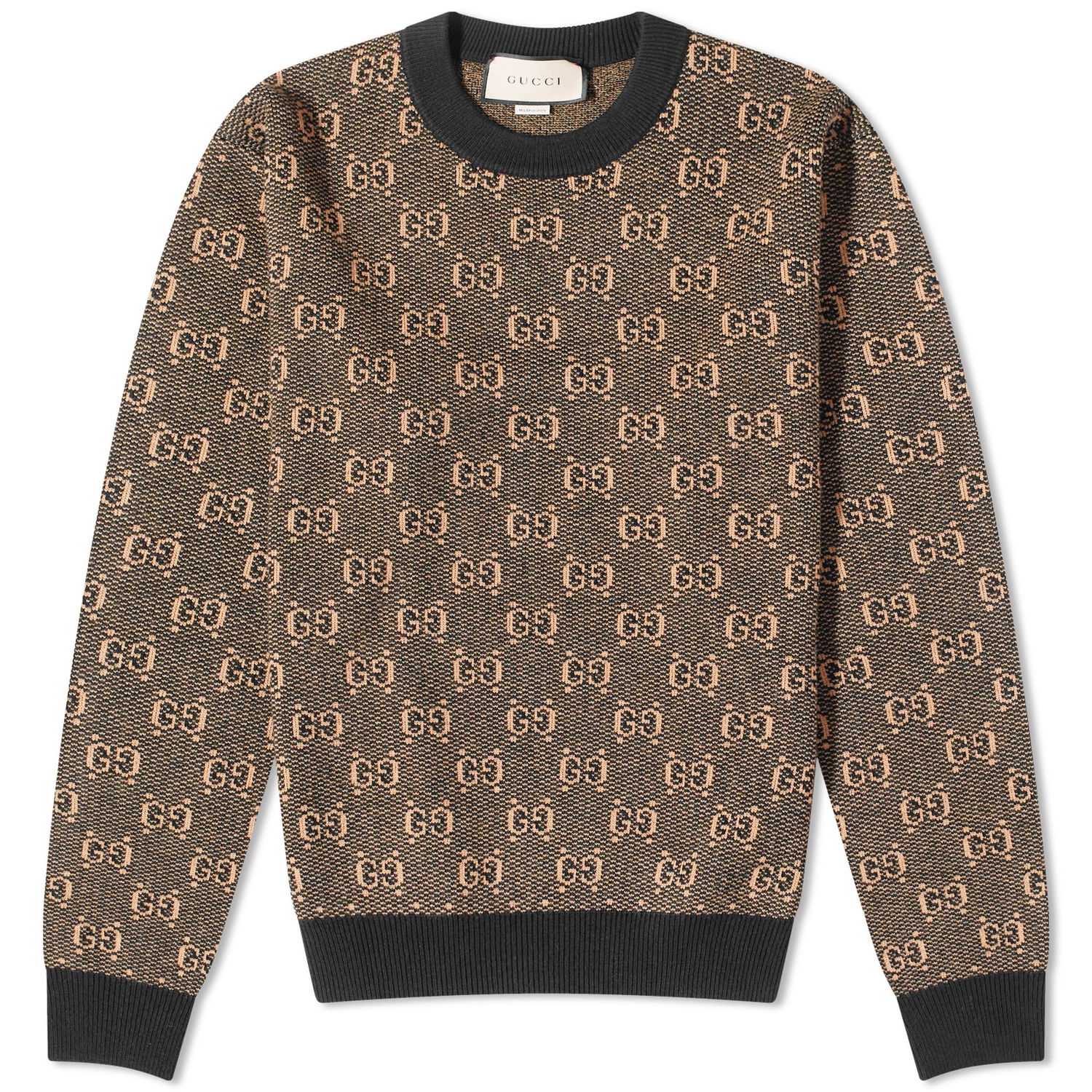 Пуловер Gucci GG Logo Crewneck Кафяво | 761549-XKDK5-2673, 0