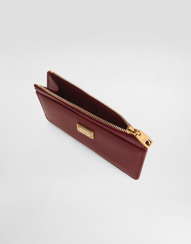 Портфейл Dolce & Gabbana Dolce & Gabbana Plongé Calfskin Card Holder Бургунди | BI1261A9S2580346, 3