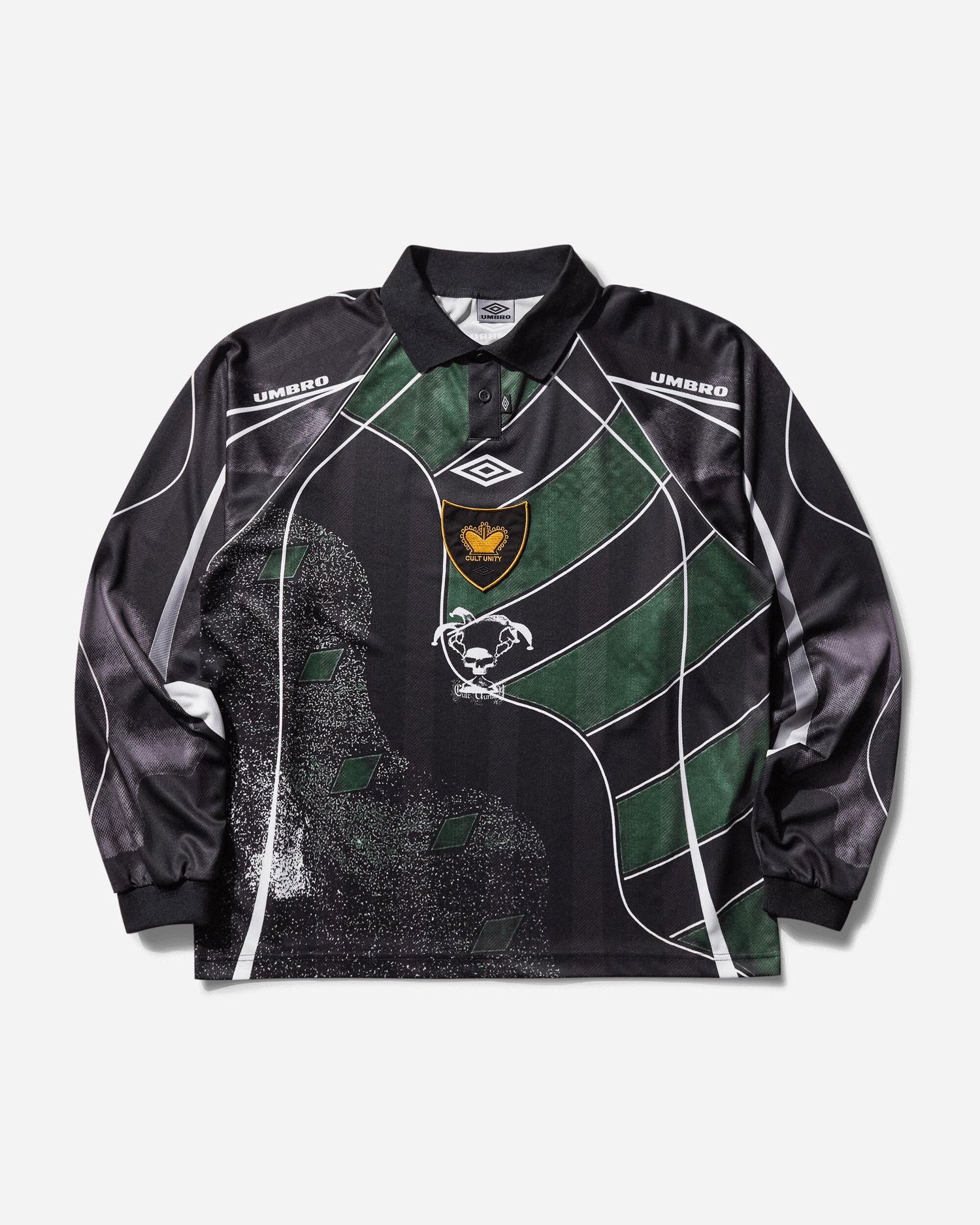 Поло тениска Umbro 95-96 Longsleeve Polo Черно | UBMW0403FA252 GRN0052, 1