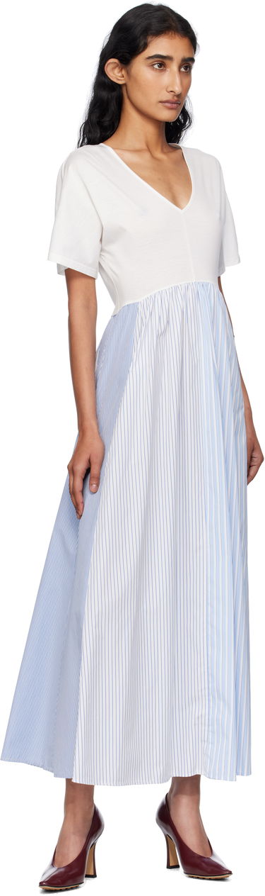 Pокля Max Mara Weekend Max Mara Bronzo Striped Midi Dress Синьо | 2515621082600, 3
