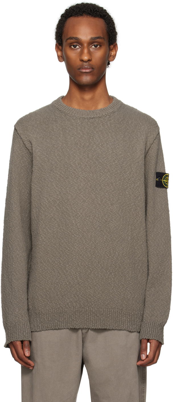Пуловер Stone Island Patch Sweater Сиво | 8015562B1, 0