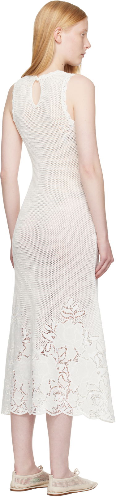 Pокля Erdem Erdem Sleeveless Midi Dress Бяло | VC25_KD2_IVOSCK, 2