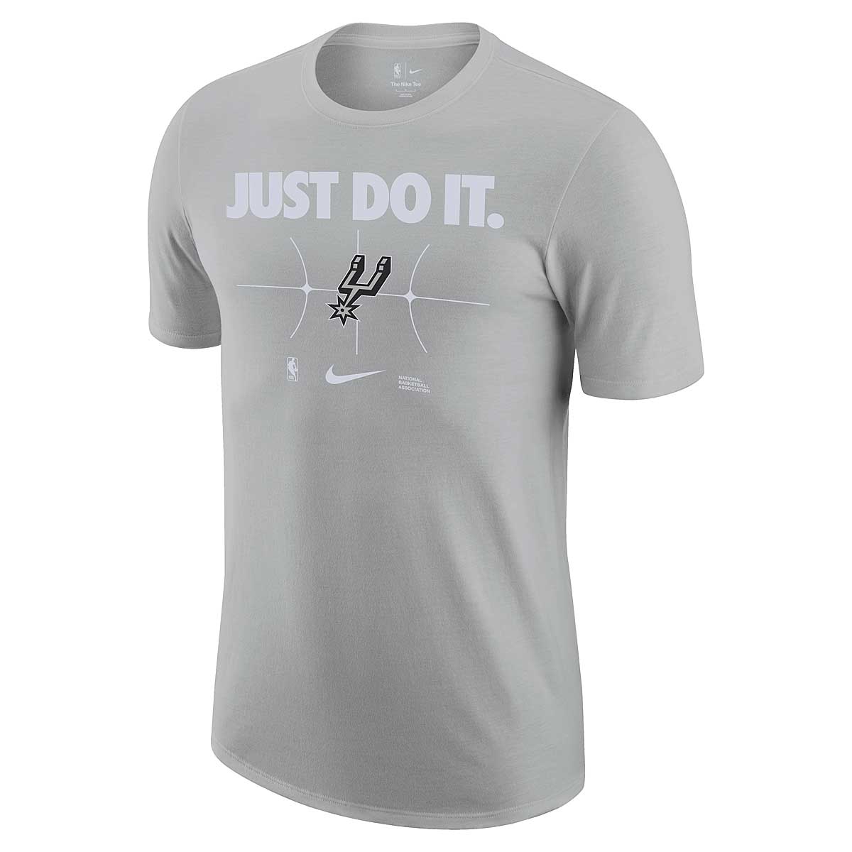 Тениска Nike NBA SAN ANTONIO SPURS ESSENTIAL JUST DO IT T-SHIRT, FLT SILVER Сиво | FQ6300-007, 0