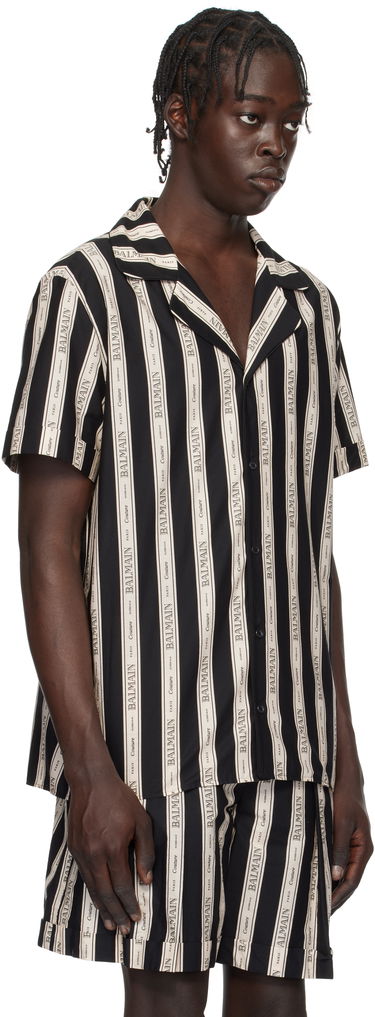 Риза Balmain Striped Shirt Черно | EH1HN065CF80, 1