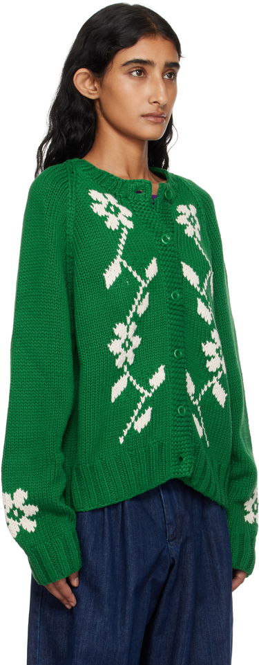 Пуловер YMC YMC Atomic Knit Cardigan Зелено | Q8YMD, 1