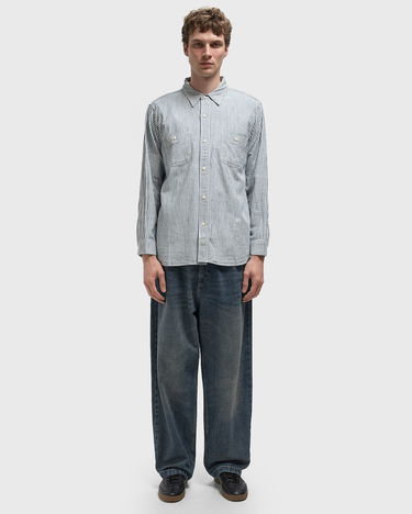 Риза Levi's BLUE TAB Striped Long Sleeve Button-Up Work Shirt with Chest Pockets Синьо | 001LH-0001, 1