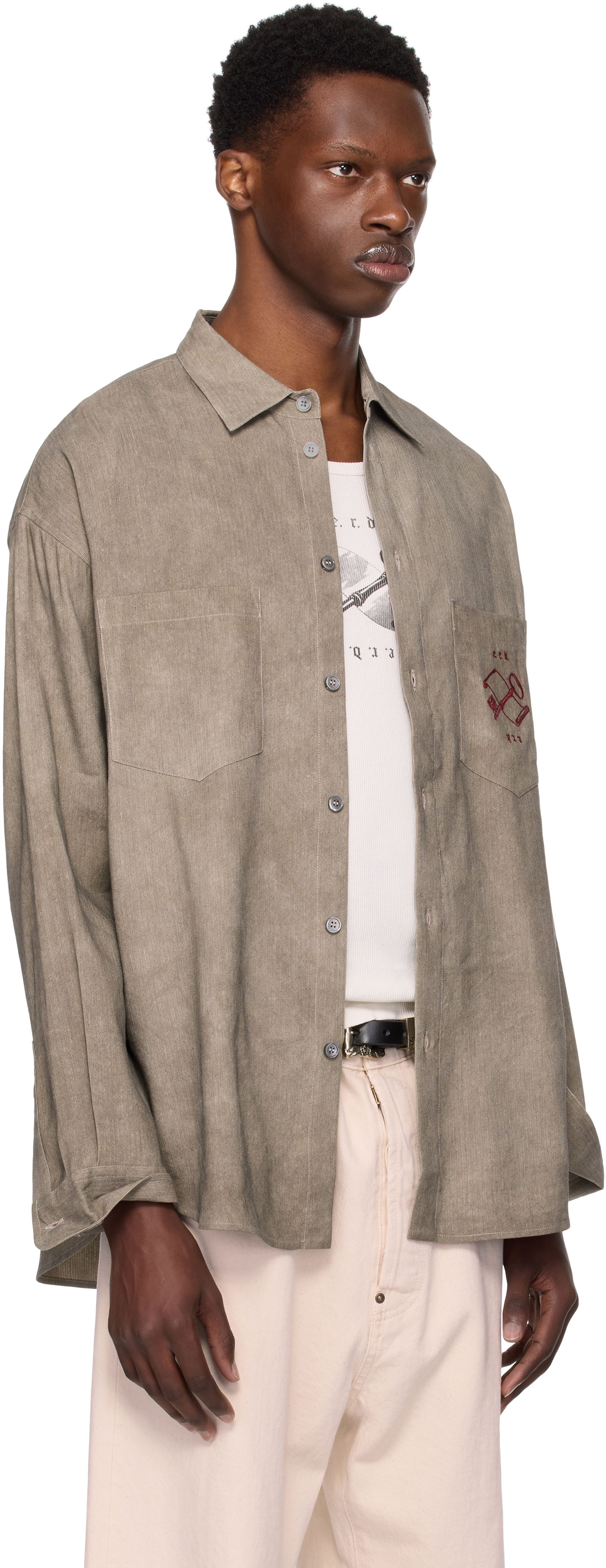 Риза Enfants Riches Déprimés Enfants Riches Déprimés Artist Buttondown Shirt Зелено | 040-248, 1
