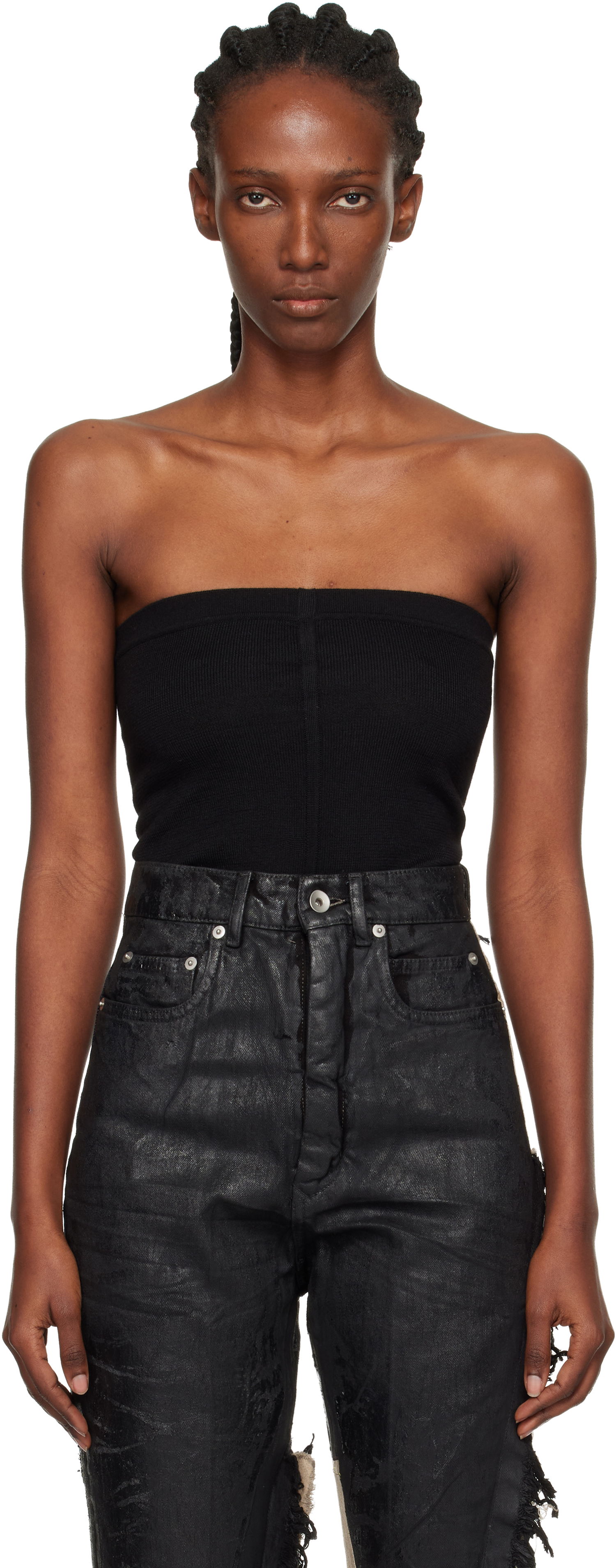 Потник Rick Owens Rick Owens Concordians Runway Ribbed Tube Top Черно | RO02E4674 WS, 0
