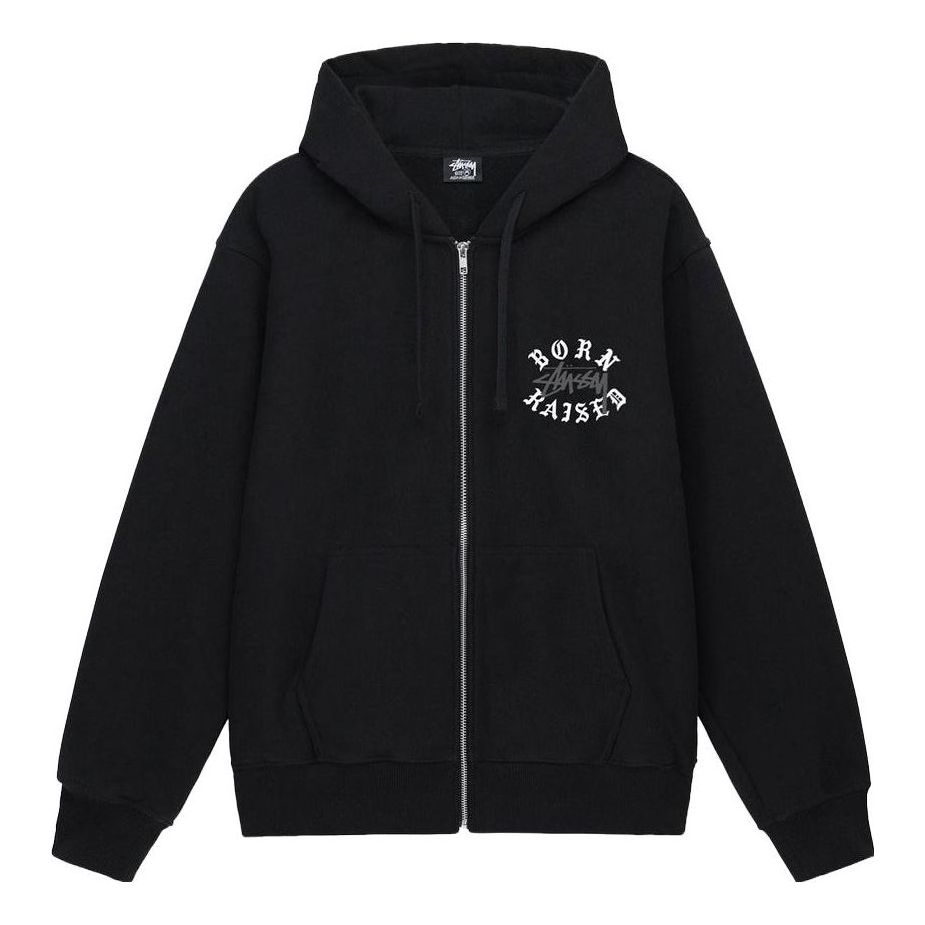 Суитчър Stüssy Stussy x Born X Raised Logo Zip Hoodie Черно | 3973855, 0