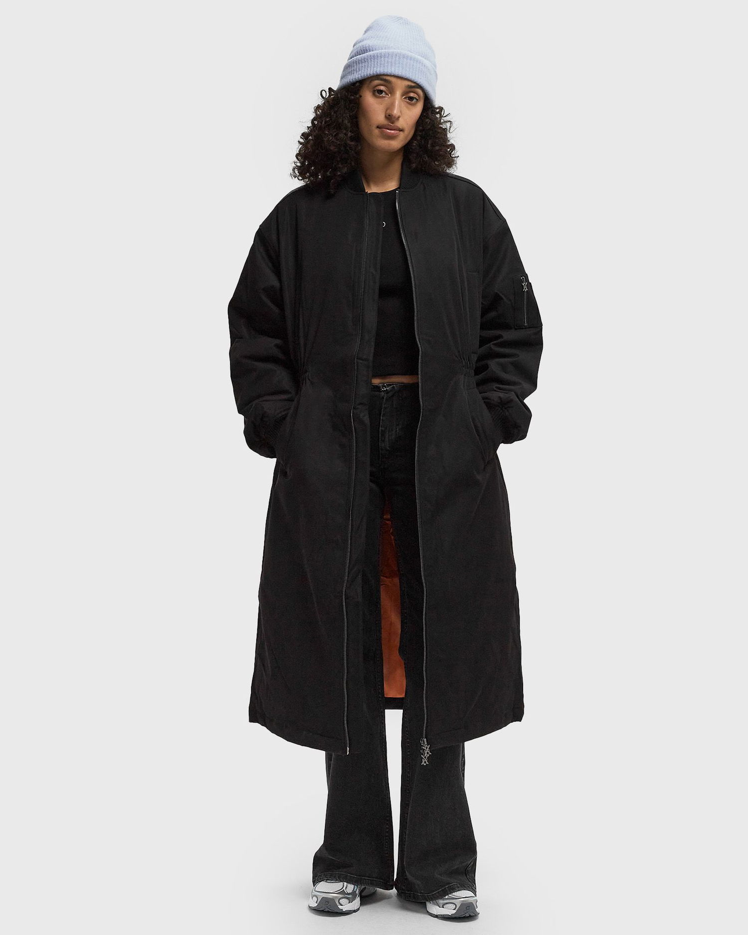 Яке бомбър DAILY PAPER Oversized Long Bomber Jacket Черно | 2423004, 1