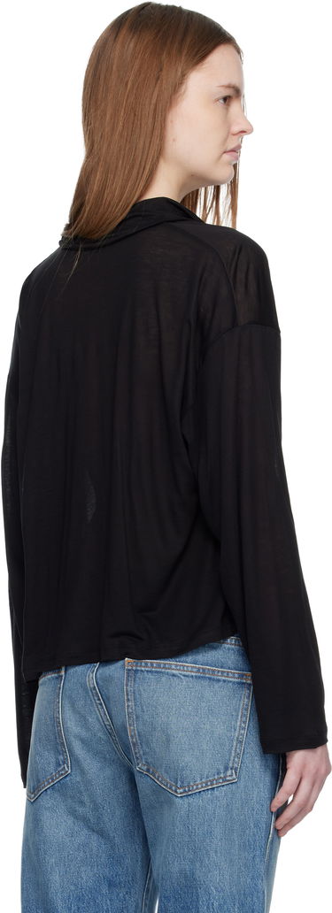 Поло тениска Baserange Seal Sheer Long-Sleeve Polo Черно | TTSP-BL-WI25, 2