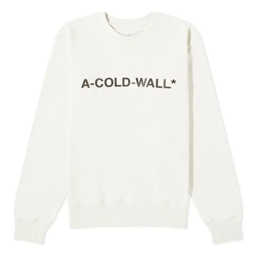 Пуловер A-COLD-WALL* A-COLD-WALL* Essential Logo Crewneck Sweatshirt Бяло | ACWMW056-BONE