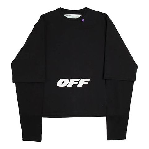 Пуловер Off-White Long Sleeve Sweatshirt Черно | OMAB022E184050031001