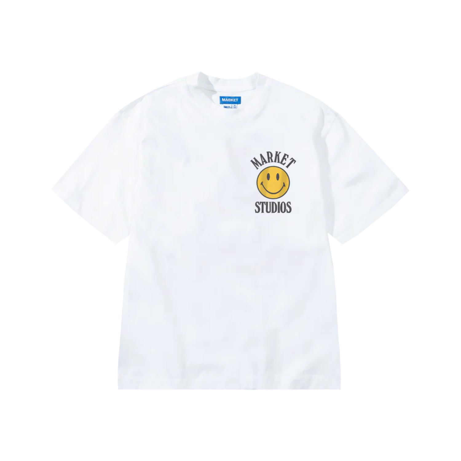 Тениска MARKET Smiley Upside Down Lockup T-Shirt Бяло | SS0228-WHITE, 1