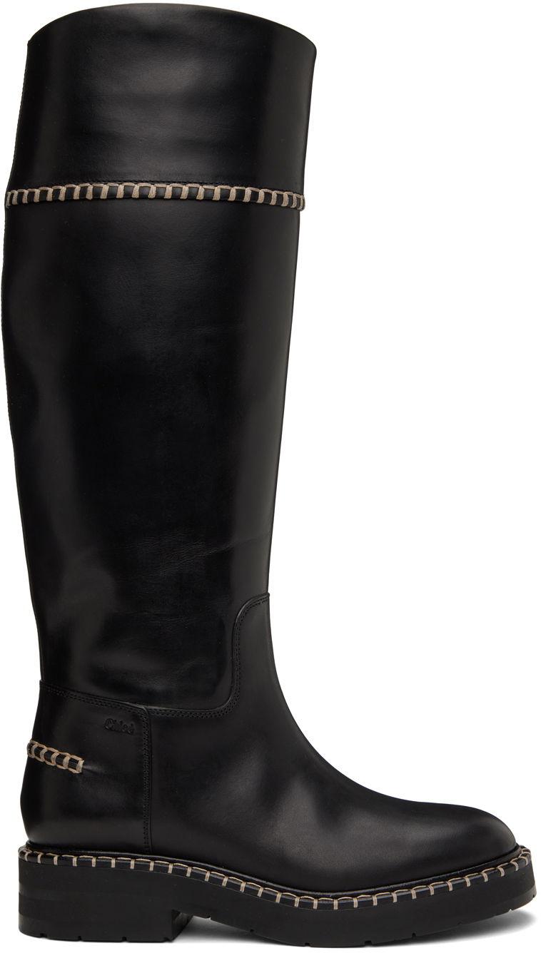 Кецове и обувки CHLOÉ Chloé Noua Knee-High Boots Черно | CHC22W72379