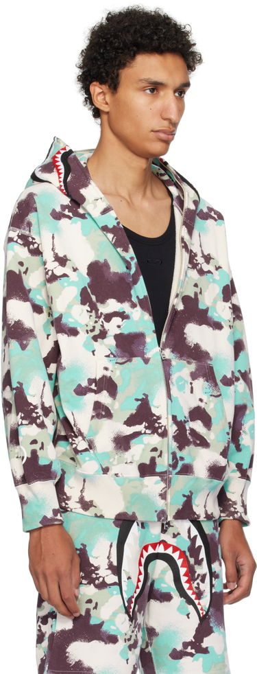 Суитчър BAPE A Bathing Ape Map Camo Shark Full Zip Hoodie Многоцветен | 001ZPL301001M, 4