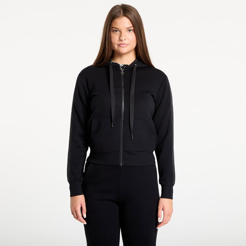 Суитчър GUESS GUESS New Hooded Scuba Sweatshirt Черно | W5YQ05KBYE2-JBLK