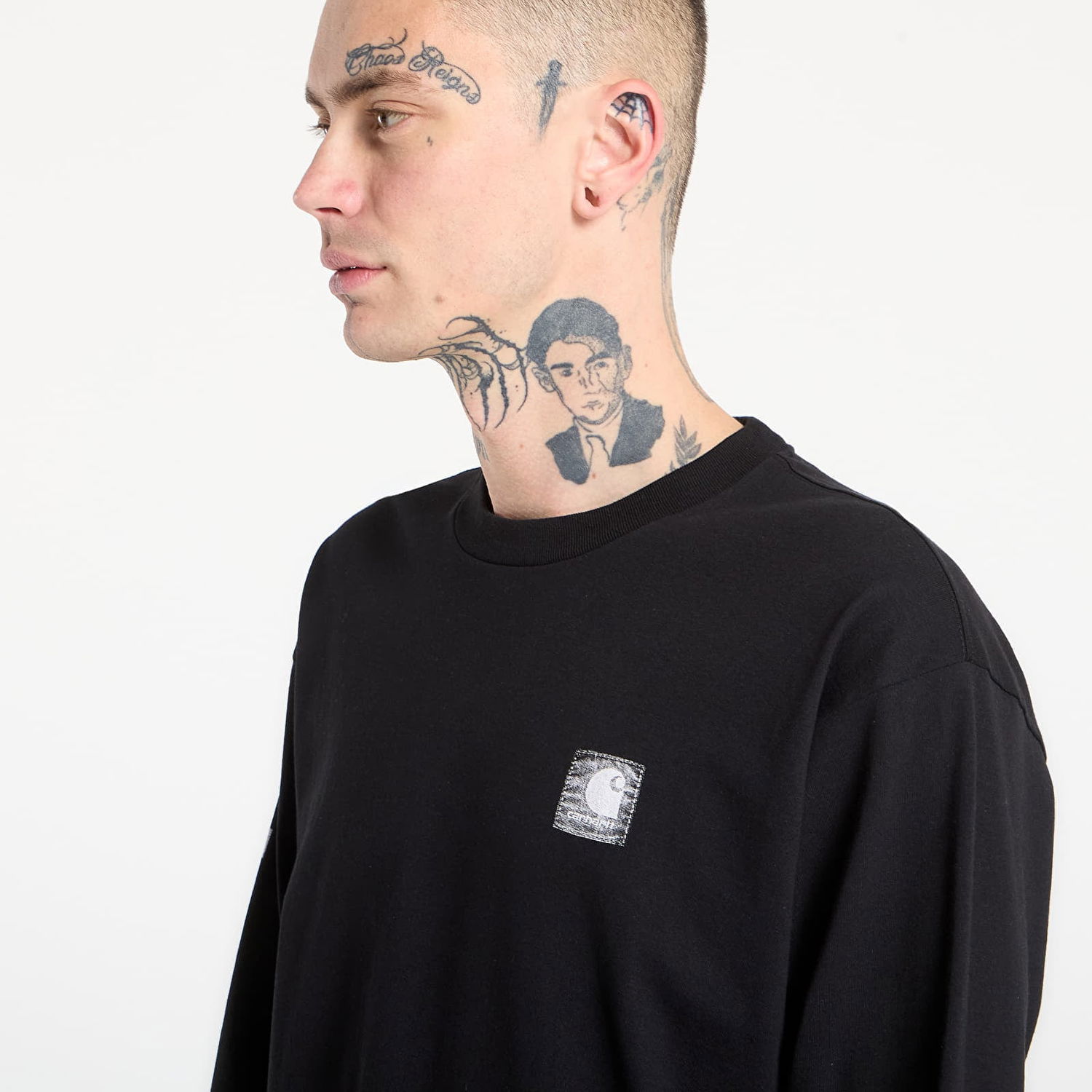 Тениска Carhartt WIP Long Sleeve Archive Script T-Shirt Черно | I036002.89XX, 1