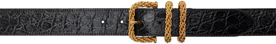 Колани BY FAR Katina Circular Buckle Leather Belt Черно | 21PFKTNWBLCCE, 0