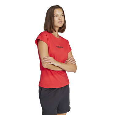 Тениска adidas Performance Linear Short Sleeve T-Shirt Червено | JG8661, 3