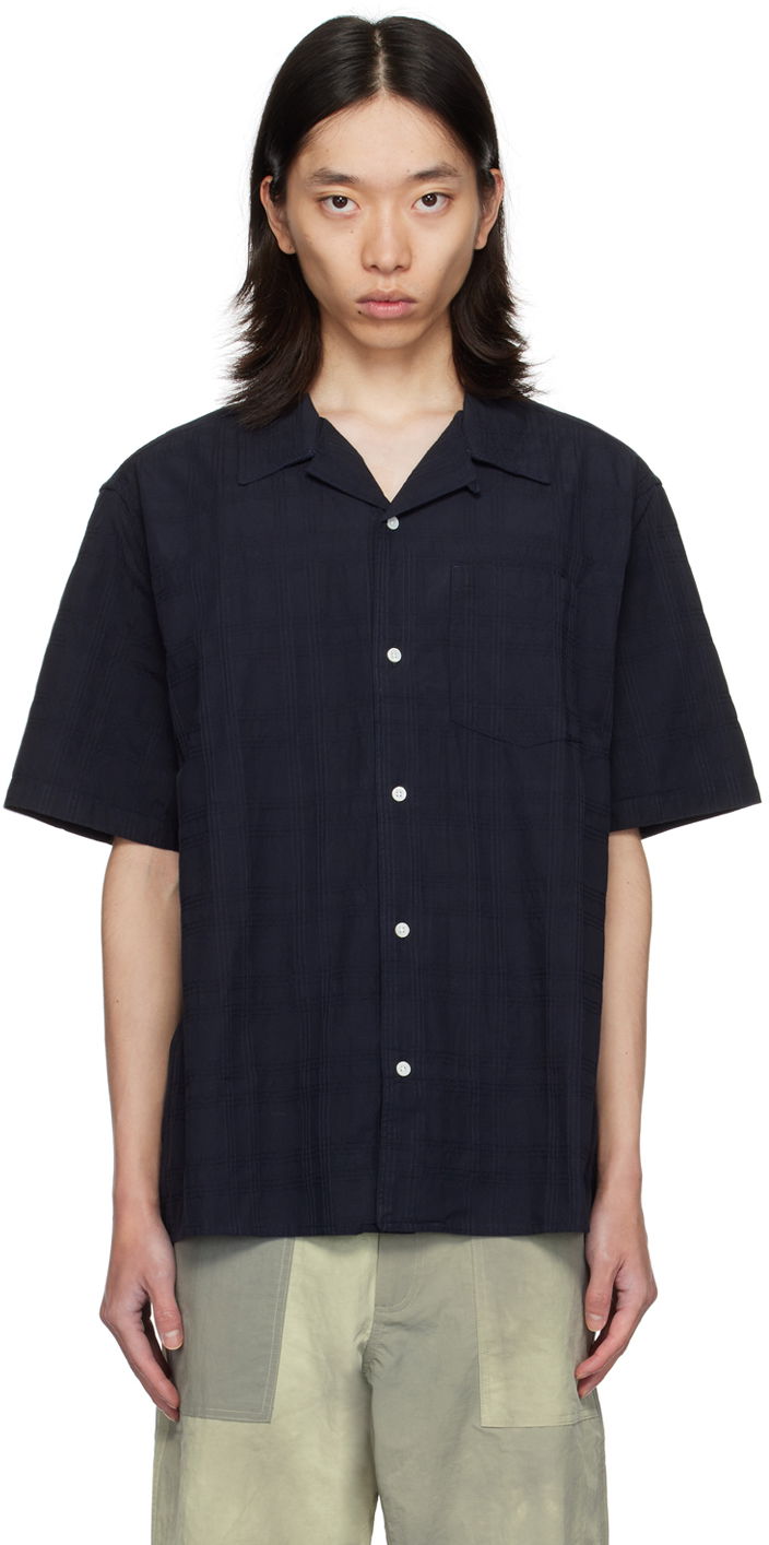 Риза NORSE PROJECTS Short Sleeve Seersucker Shirt Черно | N40-0799