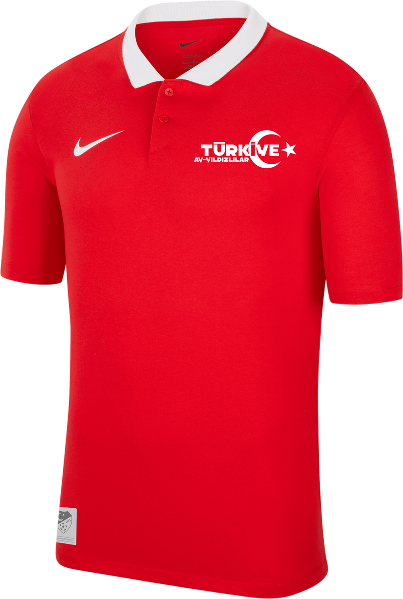 Поло тениска Nike Polo Shirt with White Collar Turkey National Team EC 2024 Червено | tffrcw6933-tffrcw6933