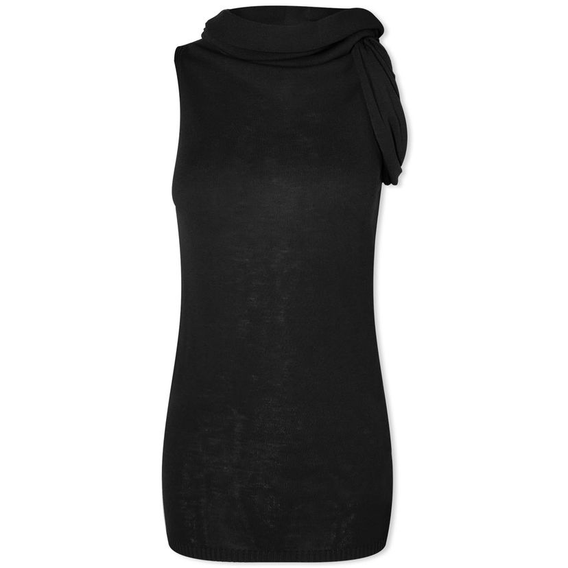 Pокля Rick Owens Twist Knit Top Черно | RO01D2680-VI-09