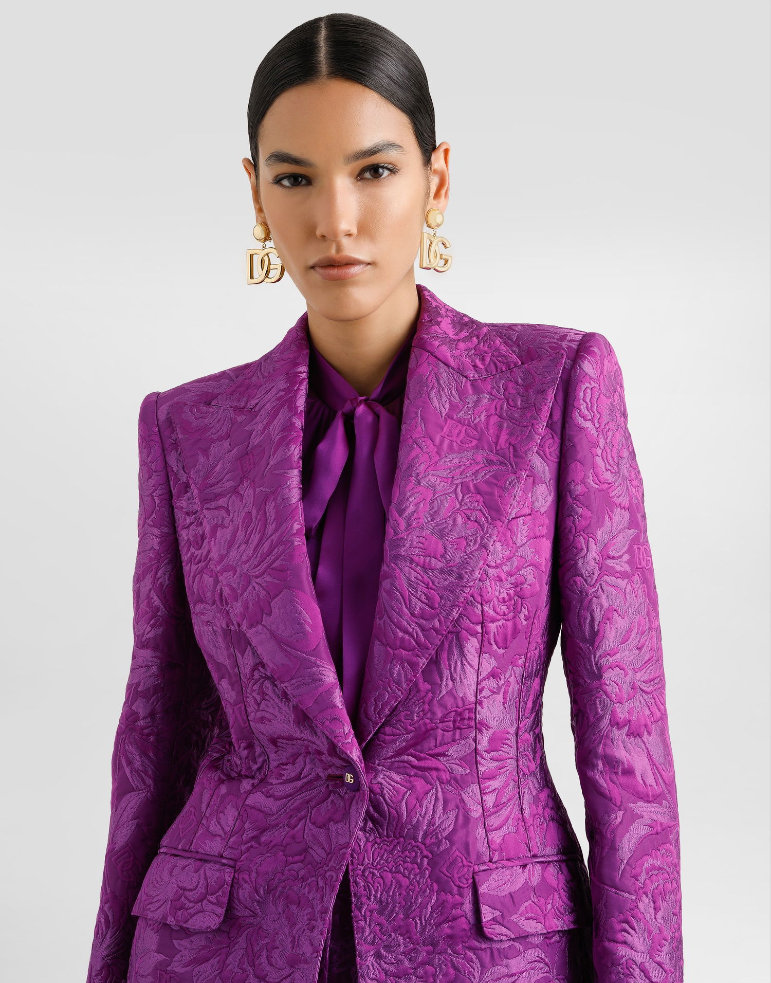 Яке Dolce & Gabbana Dolce & Gabbana Turlington Brocade Jacket Лилаво | F29UCTHJMQOF0571, 1