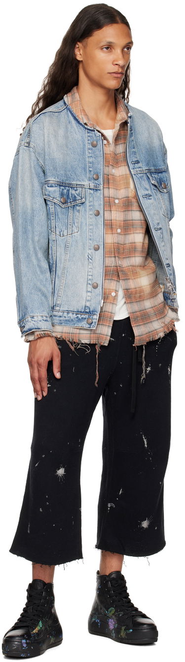 Риза R13 R13 Shredded Seam Plaid Shirt Оранжево
 | R13MR008-R389B, 3