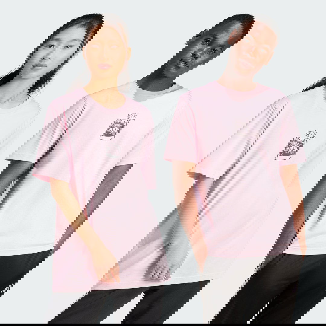 Тениска adidas Performance Lounge Drink Graphic Tee Розово | JJ4015, 0