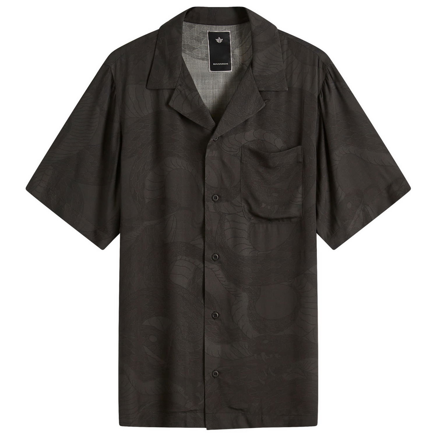 Риза Maharishi Maharishi Snakeskin Vacation Shirt, Size Large Черно | 1480-BLK, 0