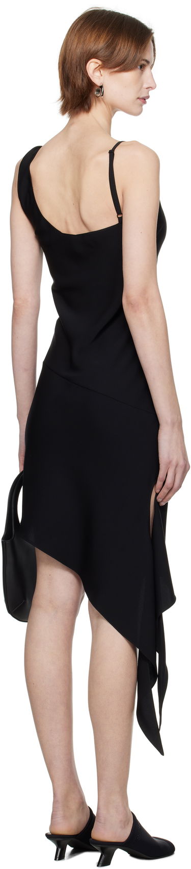 Pокля Courrèges Courrèges Scarf Midi Dress Черно | 125CRO538PL0147, 2