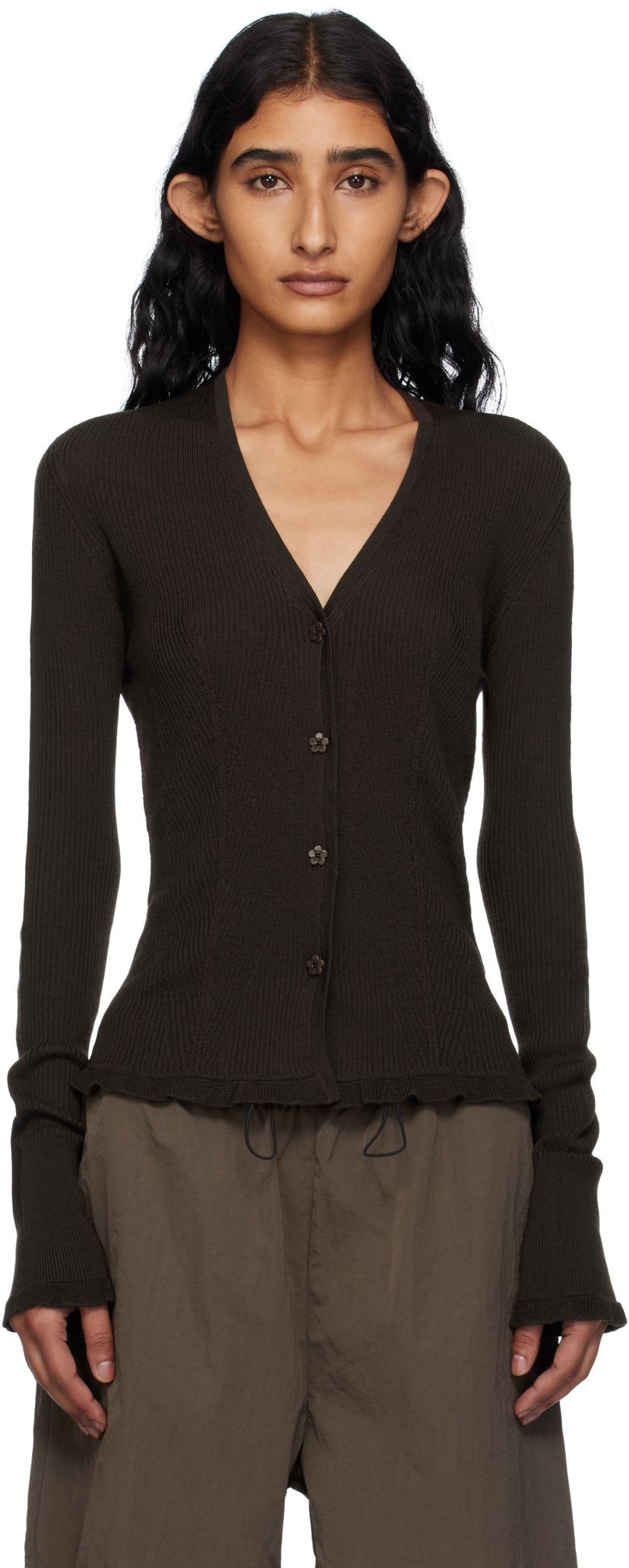 Пуловер Cecilie Bahnsen Cecilie Bahnsen Bessie Knit Cardigan Кафяво | 2.25KNI52004 BESSIE CARDIGAN